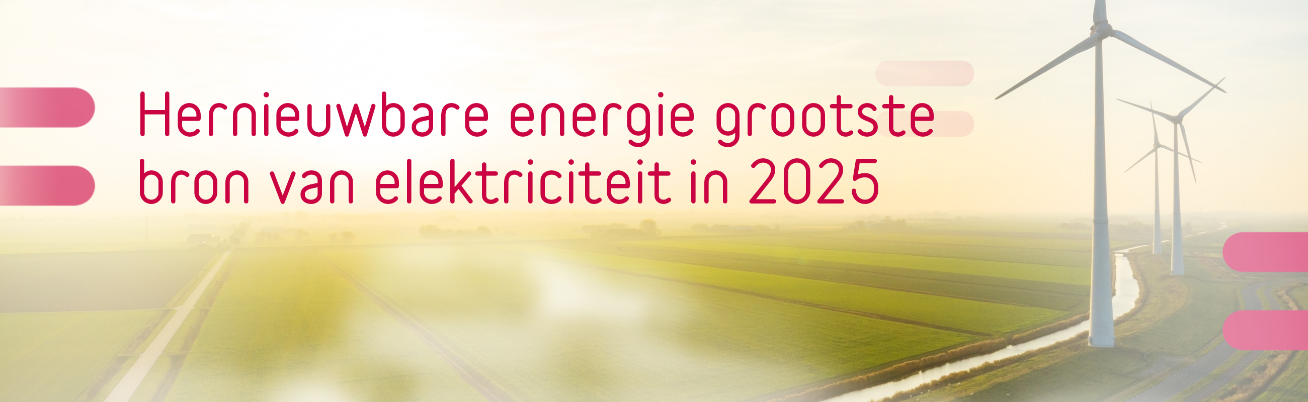 Hernieuwbare energie grootste bron van elektriciteit in 2025 Belfius